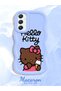 Samsung Galaxy A34 5g Compatible Case Camera Protector Blue Silicone Couple Phone Case Kitty Pattern - 2