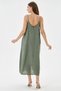 Khaki Italian 100% Linen Long Linen Dress with Tassels and Adjustable Shoulder Straps, Sizes 40 - 46 - 5