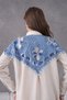 Women's Floral and Stone Embroidered Linen Shirt Set - 7