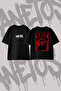 The Weeknd_107 Design Back Printed Cotton Black Oversize T-Shirt