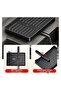 2 Tier Foldable Dish Rack, Double Storage Large Capacity, Kitchen Cutlery Drainer Rack with Water Conduit(Black) - 5