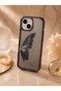 iPhone 15 (6.1 Inch) Compatible Silvery Transparent Butterfly Patterned Color Gradient Processing Stone Detailed Metal Camera Protected Hard Silicone Butterfly Case - 4