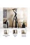 Accent Sculpted LED Resin Floor Lamp 65x180cm - Black - 7