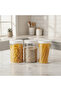 3-Piece Clear Plastic Storage Jar Set - 750 ml - 8.5 × 14 cm - 4