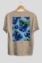 Blueberry 2 Oversize Back Printed Beige T-Shirt Unisex 100% Cotton Premium Design Streetwear