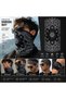 Bandana Black Ethnic Bandana Face Mask and Neck Gaiter and Multi-Purpose Neck Gaiter for Daily and Motorcycle Use Uv Protection - 3