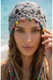 Women's Cotton Bohemian Beaded Knitted Bandana Beanie - 2