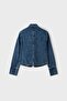 100% cotton buttoned denim jacket - 7