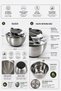 6 Liter Stainless Steel Salad Dryer and Mixing Bowl |   Automatic Pushing Mechanism |   Non-Slip Sole |   Transparent Cover - 5