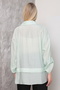 Plus Size Casual Shirt V-Neck Long Sleeve Solid Color Women's Shirt - 3
