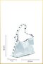 Bellis Staple Detailed Baguette Hand and Shoulder Bag - White - 3