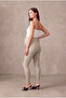 Maternity Beige/Ecru Plaid Patterned Cotton High Waist Pants Cassandra