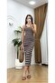 Cotton Ribbed Striped Dress
