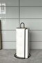 Vertical paper towel holder roll napkin dispenser countertop black stainless steel - 2