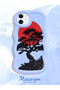 iPhone 12 Compatible Case Camera Protector Blue Silicone Couple Phone Case Tree Pattern - 2