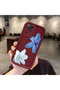 Xiaomi Redmi Note 11 Pro Compatible Case Camera Protector Burgundy Silicone Couple Phone Case Floral Pattern