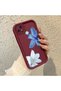 Realme C21 Compatible Case Camera Protector Claret Red Silicone Couple Phone Case Floral Pattern - 2