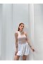 Women's Beige Window Detailed Corded Blouse Jf34 - 3