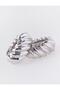 Silver Color Twisted Textured Curved Hoop Earrings - 2