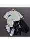 Premium Quality Basic T-Shirt + Raw Linen Shorts Two-Piece Set - 2