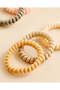 Women Assorted Plain Hair Elastics 5 Piece Set - 4