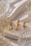 North Star 3-Piece Combination Hoop Earring Set (Gold Color)