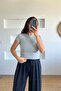 Gray Soft Textured Basic Tshirt
