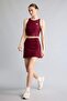 Ultra Soft Cotton Standard Fit Modal Burgundy Mini Skirt H2002Ax26Au - 2