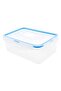 Airtight Food Storage Container Set, Clear Plastic, Rectangular, Locking Lids, Kitchen Organiser, Set Of 5 - 3