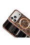 iPhone 17 Pro Max Case Glittery Diamond Stone Magsafe Camera Raised Silicone Shrp - 3