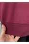 Akınay Printed and Embroidered Stitching Detail Sweatshirt-Eu2683 Claret Red - 6