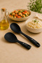 Ivory Set of 2 XL Serving Spoons and Rice Spoons Set, Non-Stick Cookware Compatible Kitchen Serving Utensils - 4