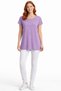 Women's Lilac Color Relaxed Fit Short Sleeve T-Shirt