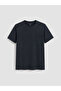 Özmarka New Season Navy Blue Slim Fit Modal Fabric T-Shirt /02 - 5