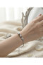 Silver Color Chain Ball Motif Steel Bracelet - 2