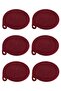 Burgundy 6-Piece Coaster Set