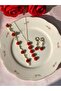 Velvet Red Rose Necklace Bracelet Earring Set - 2