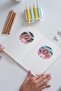 3D Pink Ferris Wheel Themed Hardcover A5 Daily Notebook & Planner with Window - 120 Pages - Dotted - 5