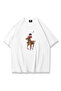 Unisex Oversized T-Shirt "Ralph" Printed Loose Fit White T-Shirt