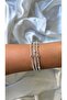 Women's Silver Color Stone Sparkling Bracelet - 2