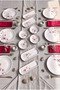 Pink Crocus Series 6-Person 14-Piece Modern Breakfast/Brunch Set - 3