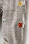 Boys' Puffy Vest, Basketball Printed Sweatshirt and Striped Pants 3-Piece Set 9107 Spr - 6