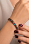 Women's Copper Bracelet Natural Blue Aquamarine Stone Copper Adjustable Bracelet - 2