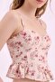 Women's Corset with Covered Bust and Underwire, Jacquard Fabric Detailed Design - 4
