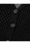 Women's Light Glitter Openwork Knitwear Shirt and Pants Two-Piece Set - 2