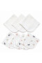 Set of 7 Baby Mouth Wipes 100% Cotton 22X22 cm 4 Patterned 3 Plain