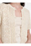 Sparkling Choices from Shining Store Zero Roba Collar Openwork Women's Knitwear Cardigan - 3