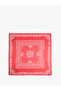 Shawl Bandana Patterned Square Satin Scarf Bandana - 2