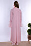 Maternity Pajama Set with Hidden Nursing Feature and Cotton Robe Effortt - Pink - 4
