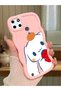 Realme C25Y Compatible Case Camera Protector Pink Silicone Couple Phone Case Stripe Pattern